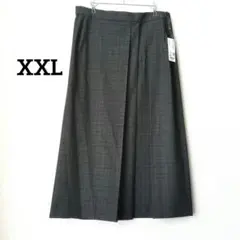 タグ付　ユニクロ　サイドプリーツナロースカート　XXLサイズ　グレンチェック