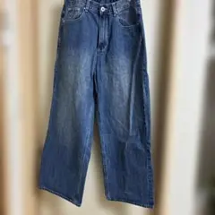 アンティカ パターントルソ ワイドデニムパンツ ルーズ　M