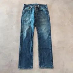 リーバイス505 Levis W31 青 古着 鬼ヒゲ ハチノス 21221 - メルカリ