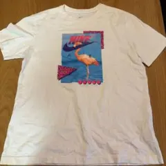 NIKE AIR フラミンゴ プリント Tシャツ ホワイト L