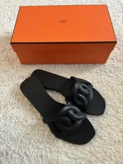 HERMES アロハ サンダル ブラック35 - メルカリ
