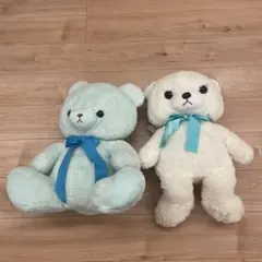 テディベア ぬいぐるみ 2体セット ベージュ - メルカリ