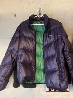 PUMA ダウンジャケット パープル/グリーン