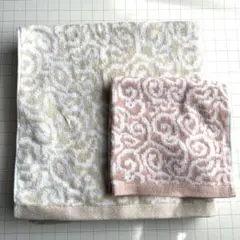 今治謹製　紋織バスタオル、タオル2枚セット