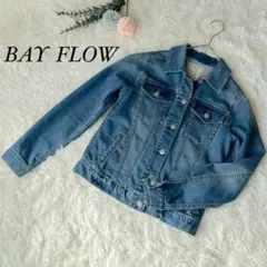 【ベイフロー】デニム ジャケット Gジャン ショート丈 サイズ2 ブルー