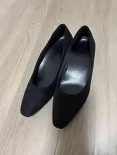 値下げ　GU マシュマロローヒールパンプス　ブラック