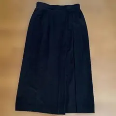 ユニクロ　黒のプリーツロングスカート L