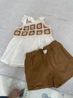 haute hippie ノースリーブトップスとショートパンツセット 4T