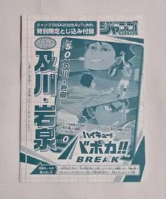 ジャンプGIGA 付録 ハイキュー!! バボカ 及川徹 岩泉一