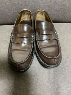 HARUTA ブラウンレザー ローファー