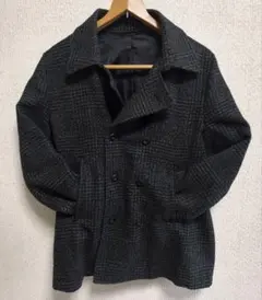 GU ジーユー L ピーコート ダブル　ウールブレンド　裏地　ジャケット