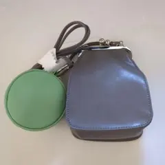 レトロ　Casselini がま口 ショルダーバッグ グレーのサムネイル
