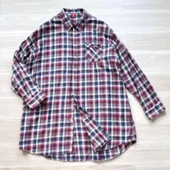 Euro Vintage Check Grandpa Flannel Shirt