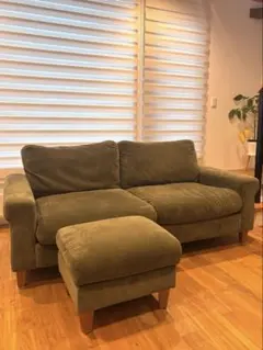 ザ　ジョンソンストア　3人掛けソファ　モスグリーン