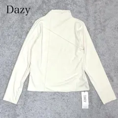 Dazy 高領針織衫 (L) 米色 長袖 T恤 簡約