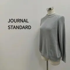 ジャーナル スタンダード ラグラン袖　綿　ニット　グレー　レディース　F