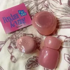 セットfwee リップケースペンダントキーリング　キーホルダーピンクリップ