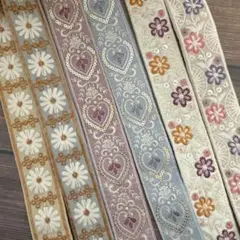241.インド刺繍 50cm×6本セット