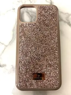 スワロフスキー　iPhoneスマホケース　11pro ピンク　ラメ