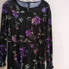 ベロアワンピース長袖