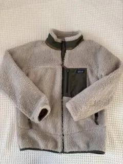 patagonia キッズ　レトロXクリーム色/オリーブ160センチ(XL)