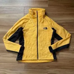 Mノースフェイスレディースサミットシリーズイエローブラック黄黒フリースジャケット