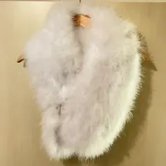 値下【超美品】ふわふわ✳︎成人式フェザーファーショール　白　振袖　着物のさが美