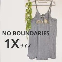 NO BOUNDARIES 【1X】ボーダー キャミワンピース 白黒