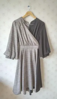 ☆スパイラルガール 長袖 ワンピース チェック柄/黒 F 美品☆