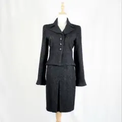 香奈兒 兩件式 套裝 雙C 山茶花 莫海爾 外套 裙子