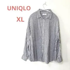 【UNIQLO】 ユニクロ　プレミアムリネン シャツ XL