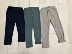 ユニクロキッズズボン服　パンツ 3枚セット 100cm