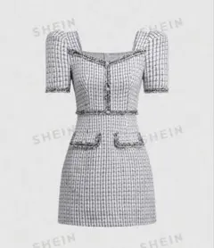 最終価格！完売品！ツイードドレス タグ表記XS Sサイズの方も着用可能！