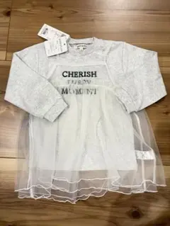 新品タグ付き　SHOOLARUE ビスチェ付きカットソー　100
