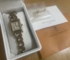 UNITED ARROWS スクエア チェーン 腕時計 ゴールドのサムネイル