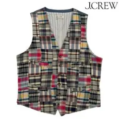 美品【JCrew】クレイジーマドラス　ベスト　パッチワークのサムネイル