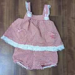 メゾピアノ　立体うさぎ　セットアップ　80