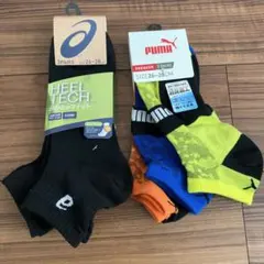 新品　ASICS & PUMA ソックス 6足セット 26〜28cmのサムネイル