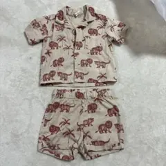 H&M ライオン柄 半袖半ズボン　セットアップ　70 アロハシャツ　男の子