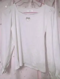 DearMyLove ハートくり抜きリブトップス