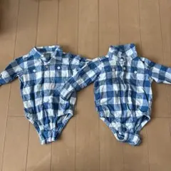 babyGap チェック柄ロンパース 80サイズ