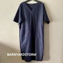 こ*k様 BARNYARDSTORM Vネック 半袖 ワンピース ネイビーのサムネイル