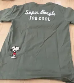 PEANUTS 半袖Tシャツ カーキ JOE COOL