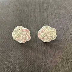 水引 梅結び イヤリング パステル レインボー 成人式