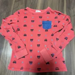 DOUBLE.B クマ星プリント 長袖カットソー 130