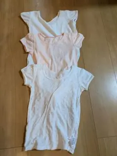 【110】ユニクロコットンメッシュ半袖インナー 3枚セット