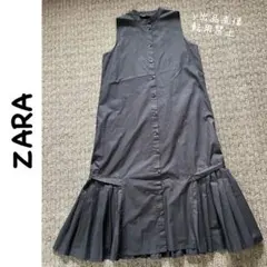 ZARAスタイルアップのブラックワンピース