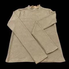 ティップトップ ハイネック フリル カットソー ラメゴールド