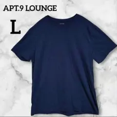 APT.9 LOUNGE【L】カジュアル半袖Tシャツ　ネイビー