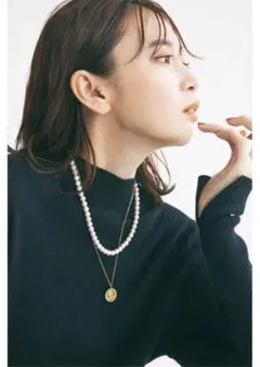 フェリシモIEDITほんのりピンクな貝パール＆コインネックレスセットのサムネイル